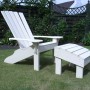 Handmade Garden Chair with Foot Stool
